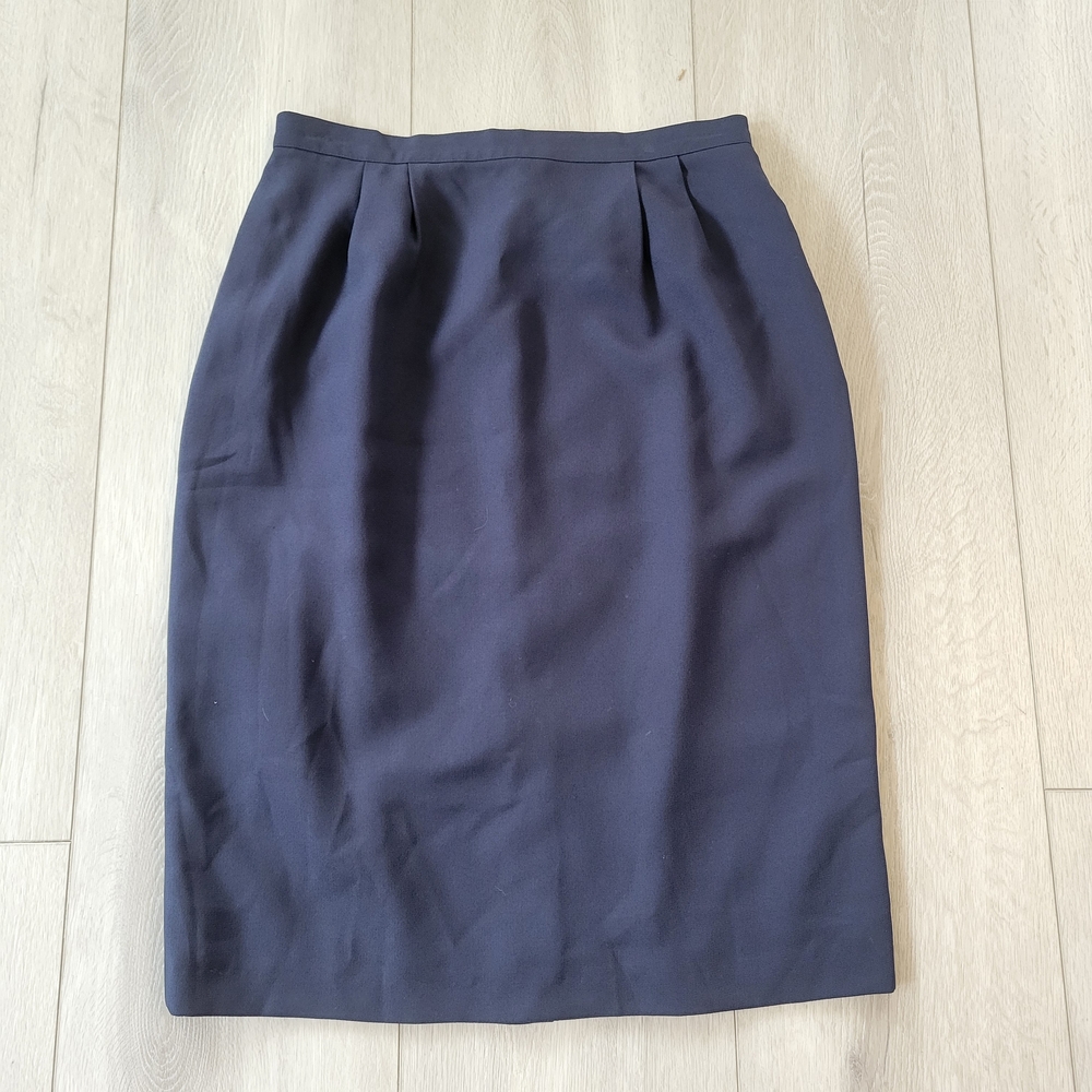 Vintage Atrium Collection Elegant Navy Blue Women's Skirt